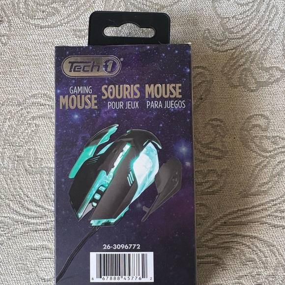 NEW Tech1 gaming mouse, multicolor backlight, usb connection, computer, tech - Picture 3 of 3